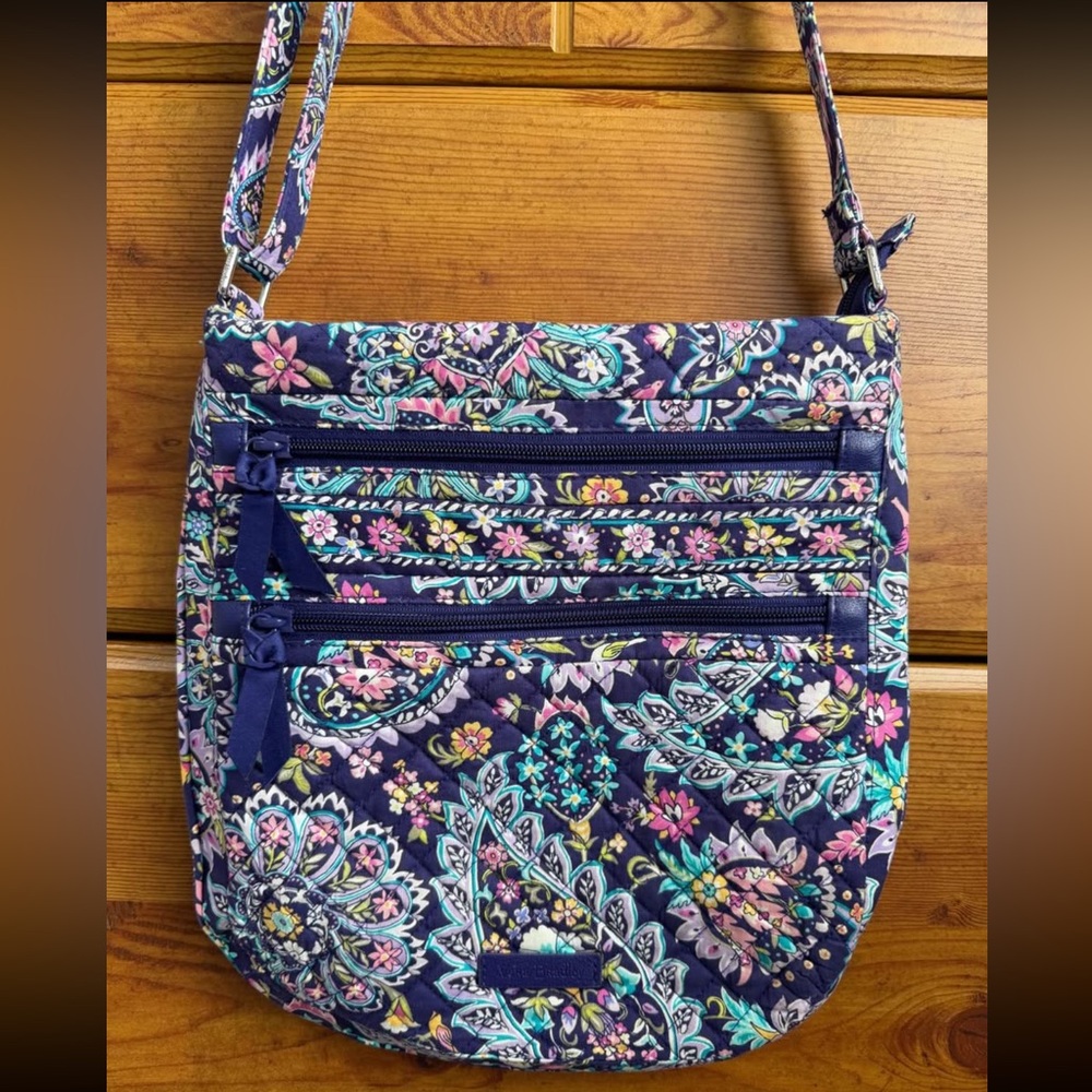 Vera Bradley Triple Zip Hipster in the French Paisley pattern